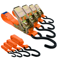 4er Set Zurrgurt mit S-Haken 350/700kg 3 Meter