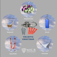 Set: 4x Augplatte mit Ring, rostfrei, jeweils inkl. 4 Schrauben und Dübel