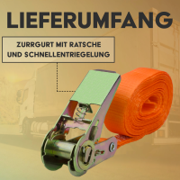 MCS Zurrgurt mit Ratsche - 350/700daN (700kg zum Niederzurren) - L=5m; B=25mm