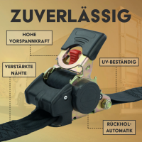 Automatik Zurrgurt Doppelspitzhaken 750kg