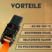 MCS Zurrgurt Set S-Haken mit Schlaufen