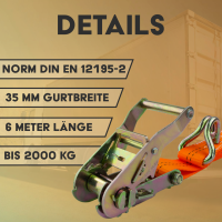 Zurrgurt Doppelspitzhaken 1,0t