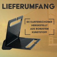 MCS Profi Kantenschoner schwarz, 6er Set - sehr stabil, 6 Stk