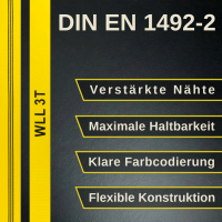 MCS Rundschlinge / Hebegurt / Hebeband / Schlinge - 3to - 4m Nutzlänge / 8m Umfang